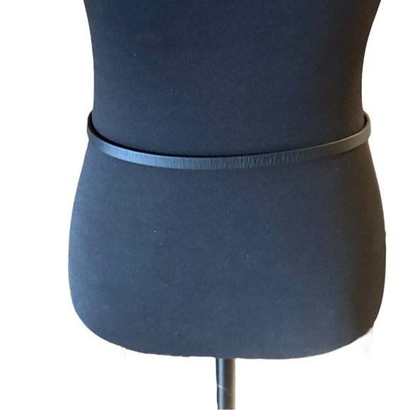 Bottega Veneta Black Leather Skinny Triangle Buckle Belt Size 90/38 Medium - Picture 5 of 8